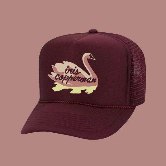 maroon swan hat